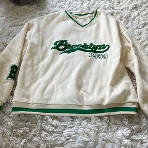 Adika green and cream Brooklyn sweatshirt